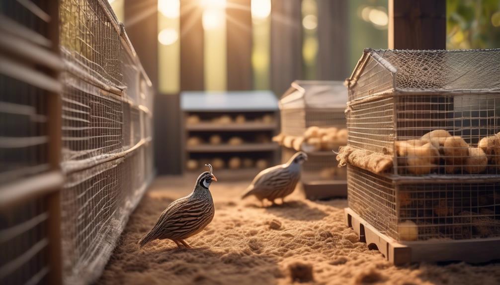 constructing a quail enclosure